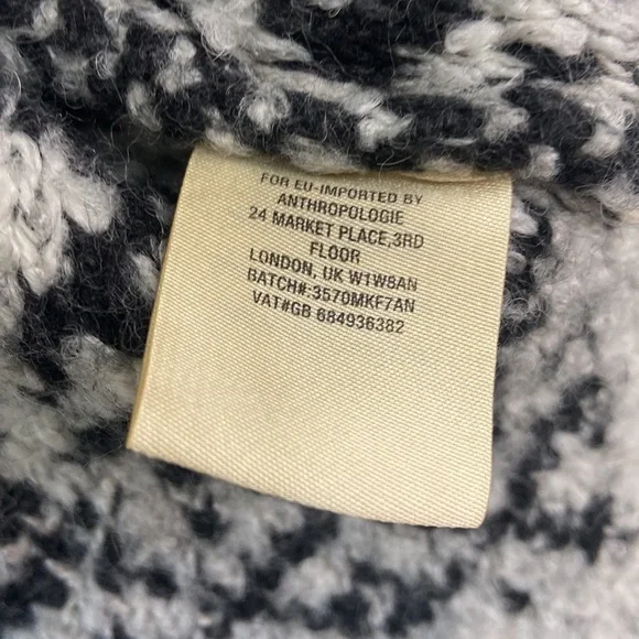 Anthropologie MOTH Solita Fair Isle Poncho Cowl Neck Sweater | Boho Nordic - Picture 8 of 13